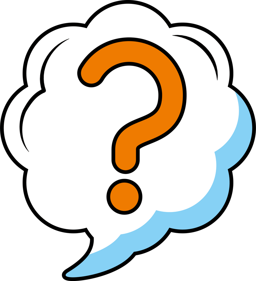 speech bubble with interrogation sign problem