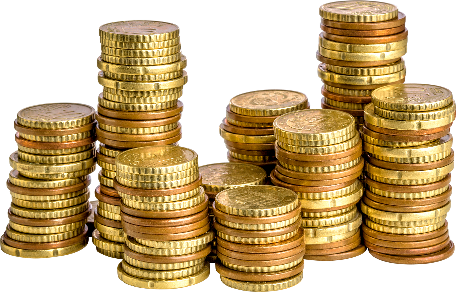 Golden Euro Coins